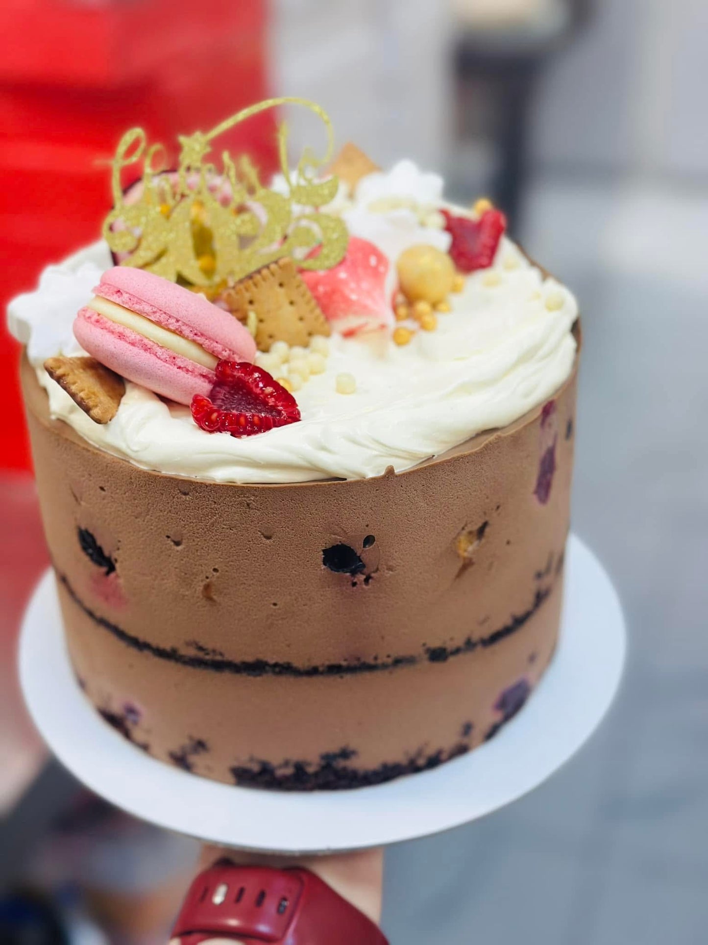 Tort vișine și ciocolată Naked