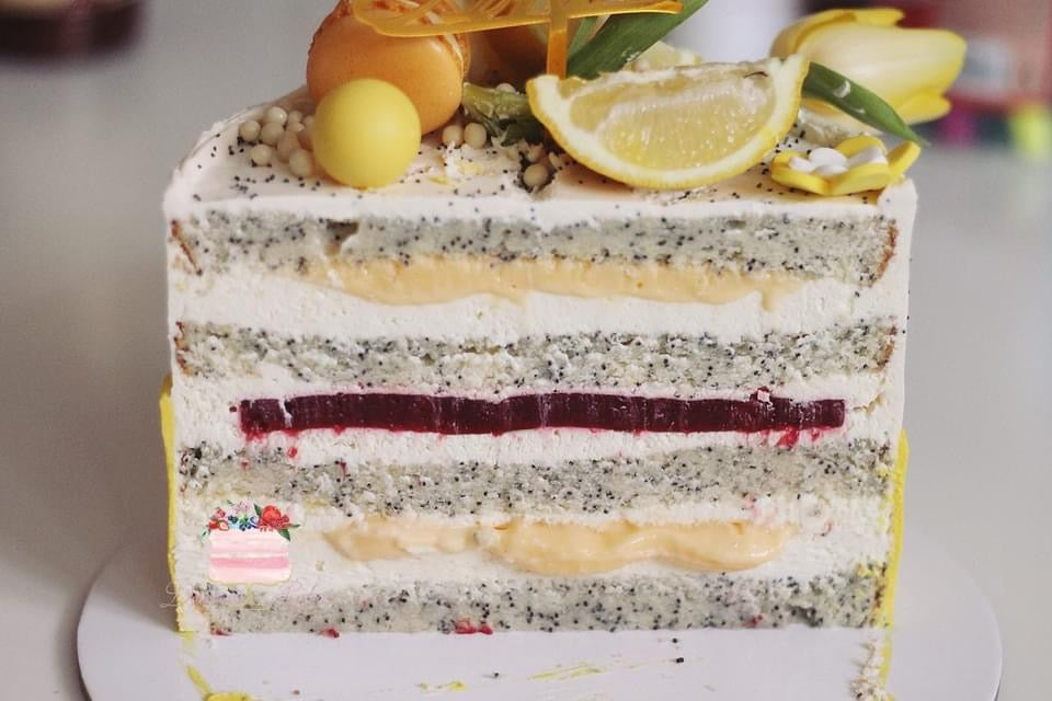 Tort cu lămâie, Mac și căpșune