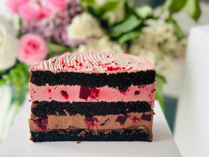 Raspberry Chocolate- bento cakes